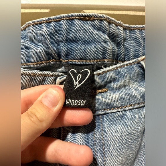 Windsor Distressed Denim Mini Skirt - Picture 2 of 3